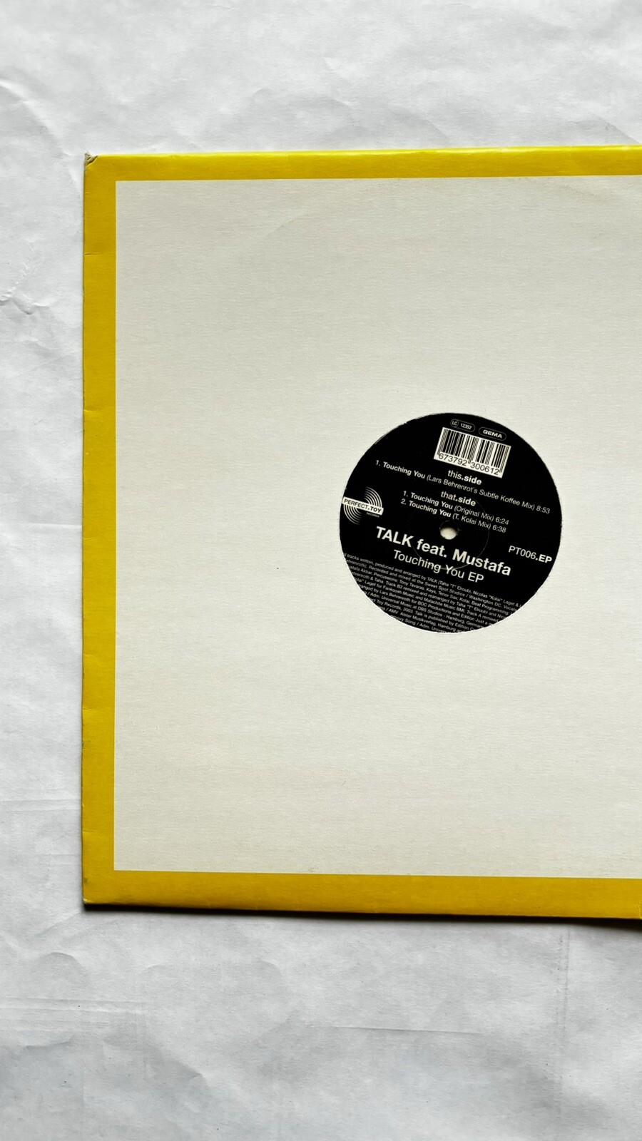 Talk Feat Mustafa Touching You EP 12” Vinyl Record Perfect Toy Deep House Jazz