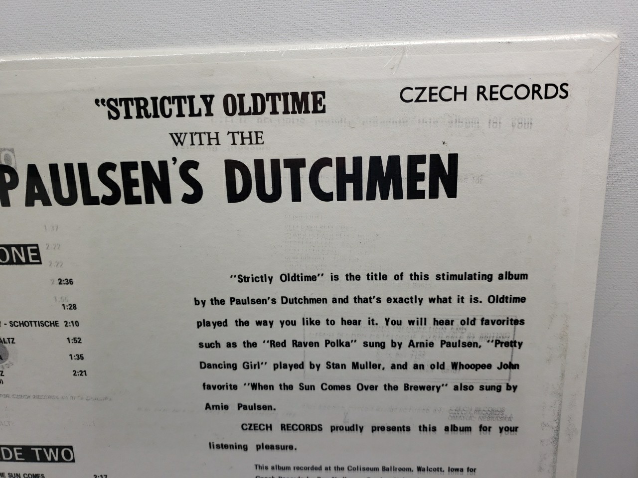 KEN PAULSEN’S DUTCHMEN ORCHESTRA Strictly Oldtime Czech LP Polka NEW SEALED VTG