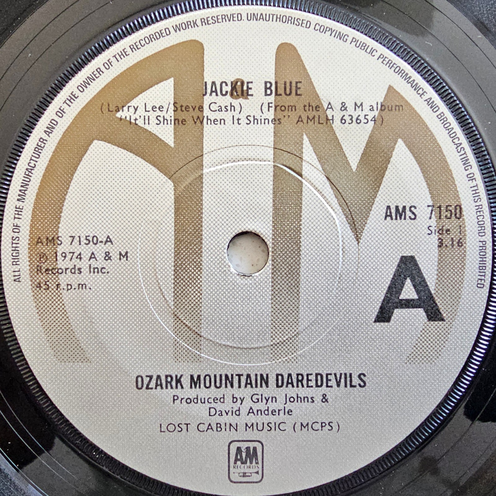 Ozark Mountain Daredevils (e) Jackie Blue / Better Days – Ex Con 1975 – 7″