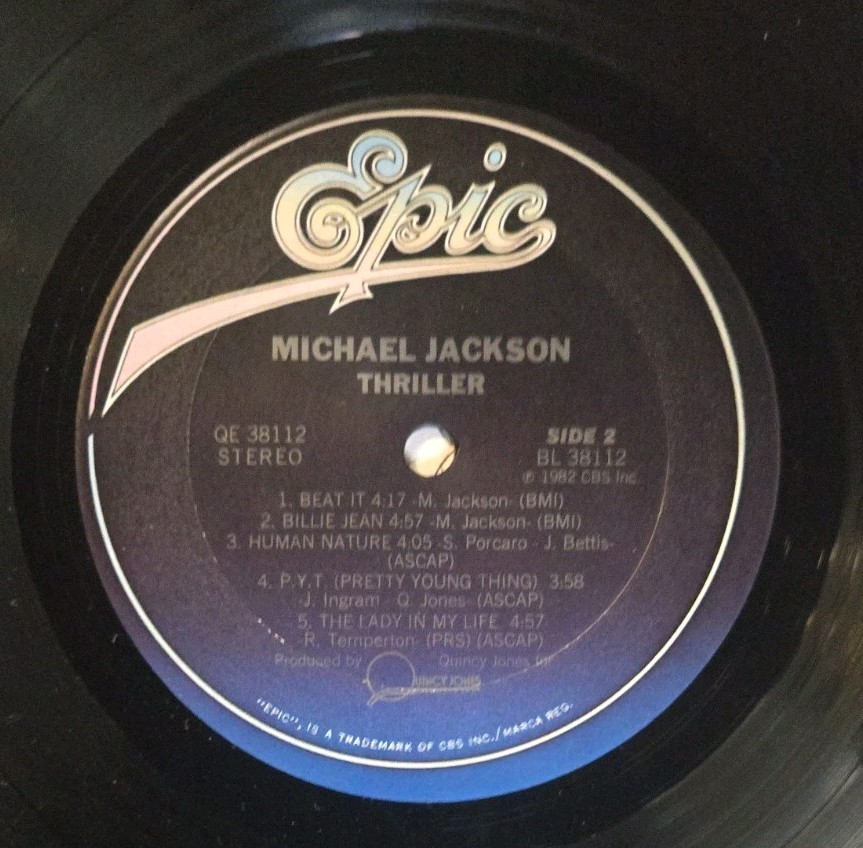 Michael Jackson / Thriller / Epic / 12″ Vinyl LP / 1982 / QE 38112 / VG/VG