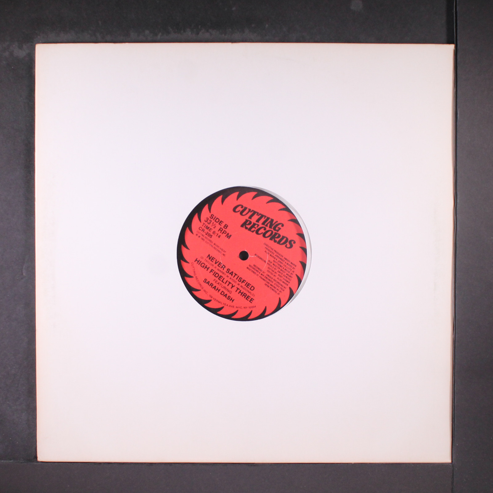 HIGH FIDELITY THREE: satisfaction / never satisfied CUTTING 12″ Single 33 RPM
