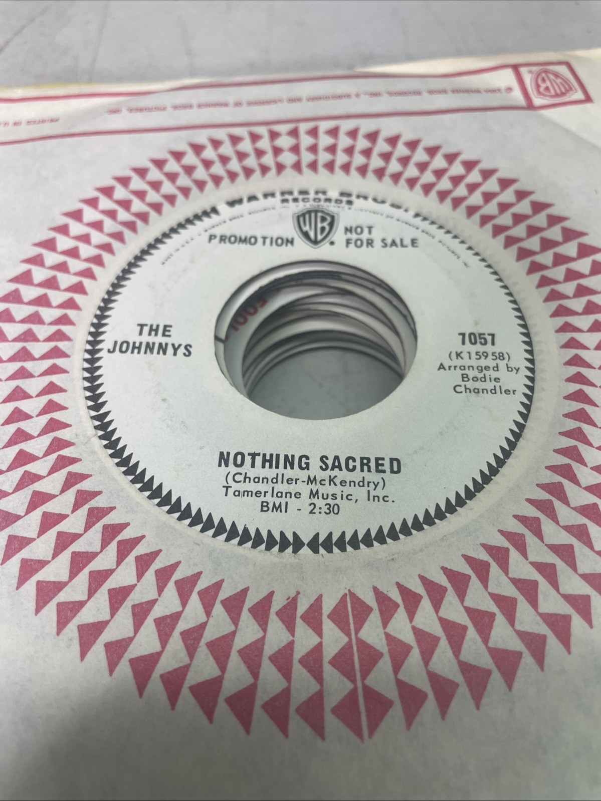 The Johnnys I Remember / Nothing Sacred Prom 45 7057 Garage Rock 1967 Vinyl