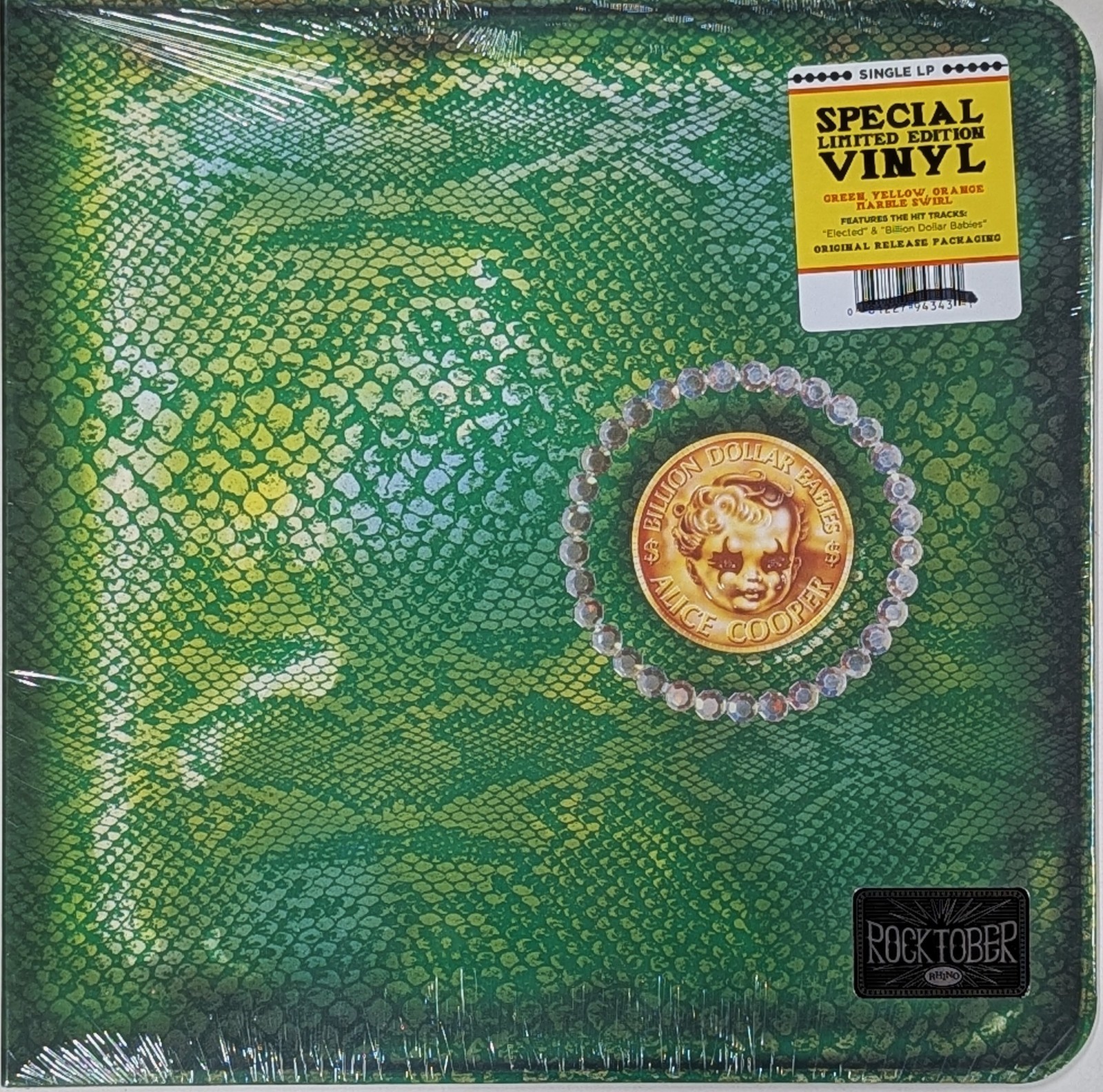 ALICE COOPER Billion Dollar Babies SEALED LP Green, Yellow & Orange Marble Vinyl