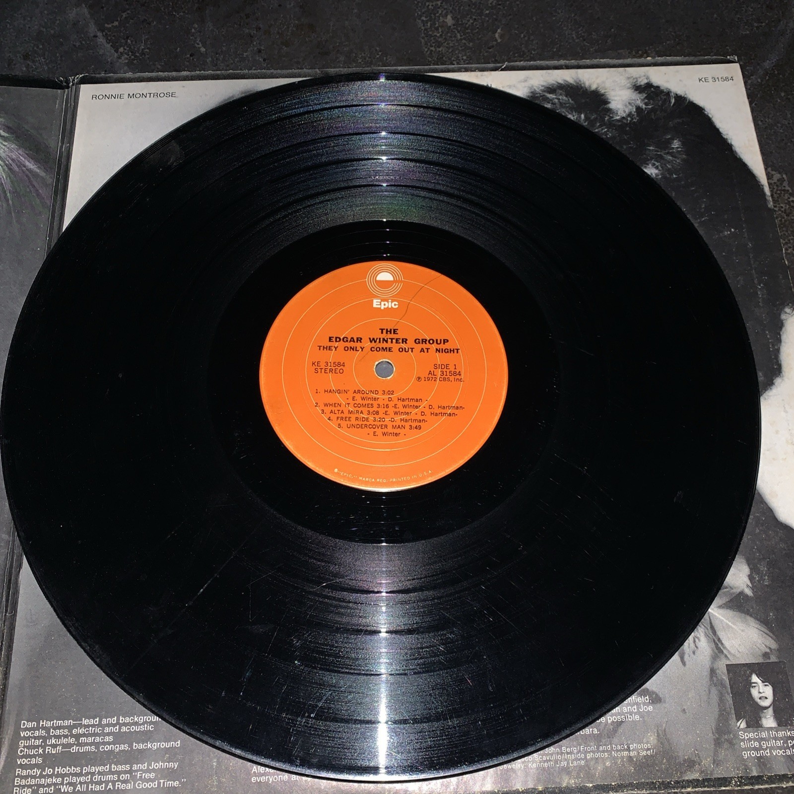 The Edgar Winter Group. They Only Come Out At Night. Vinyl LP. 1972 Gatefold
