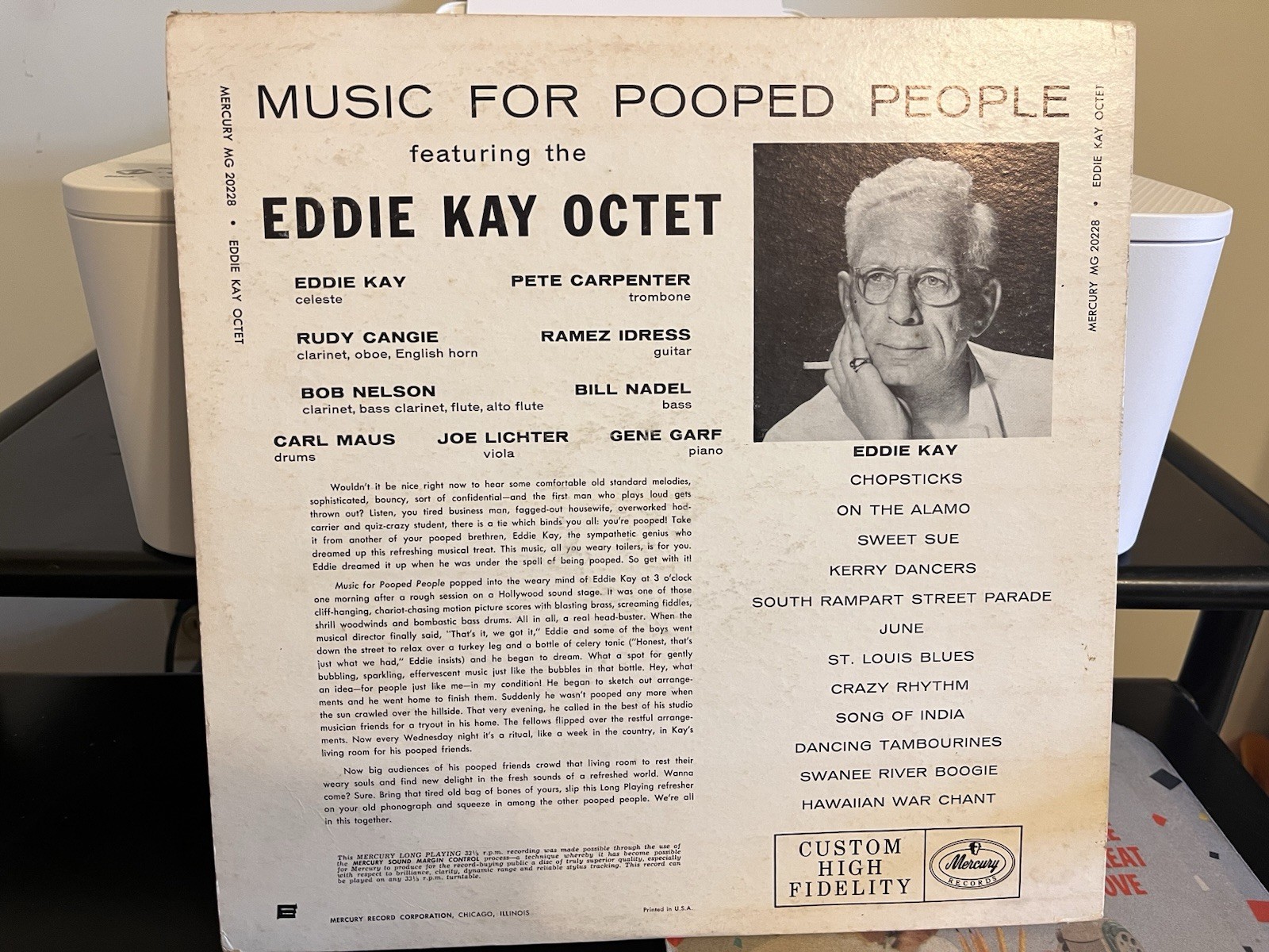 EDDIE KAY OCTET Music for Pooped People 1956 LP Mercury Retro Mad Men MCM