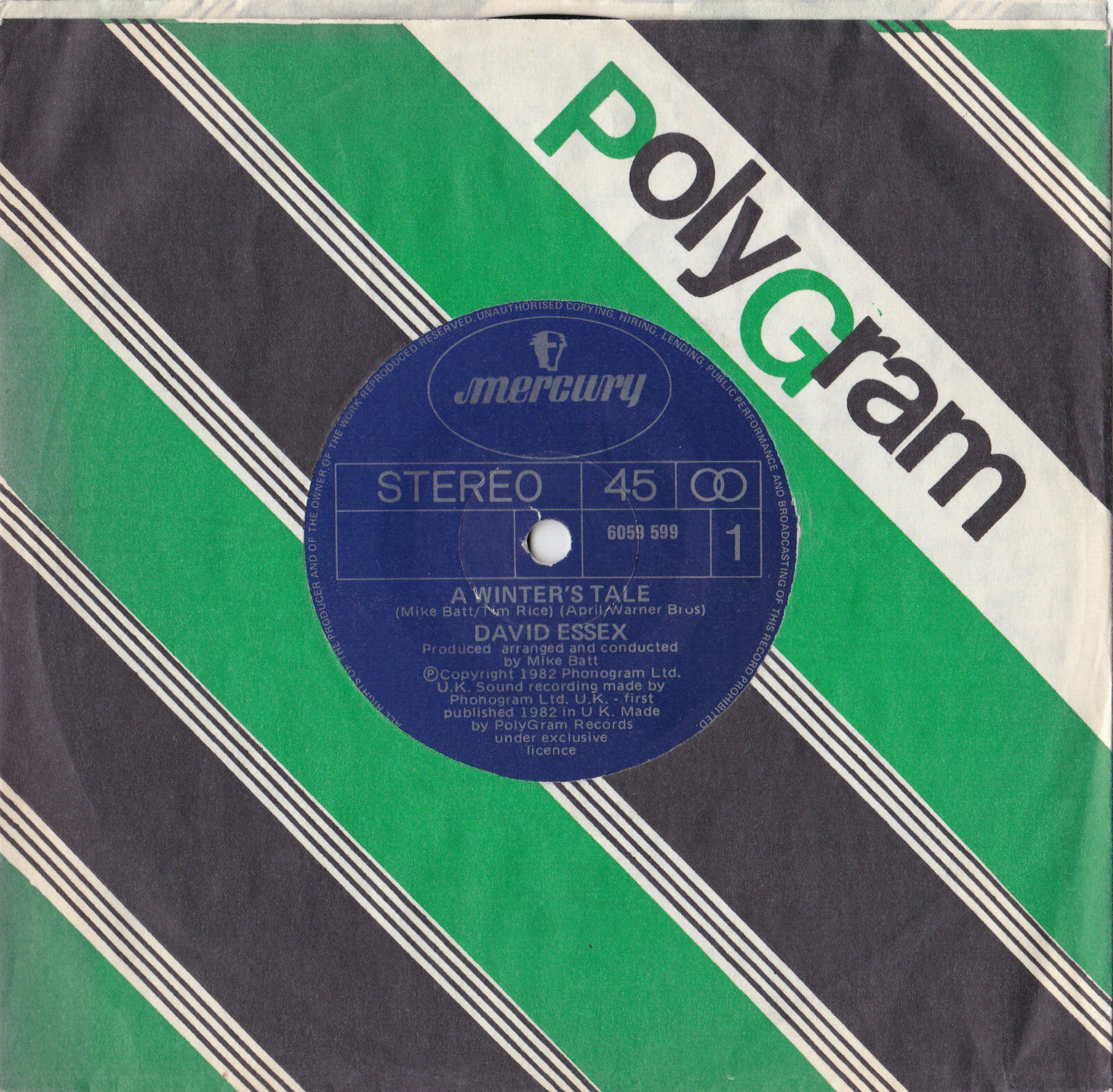 David Essex – A Winter’s Tale – 7″ single