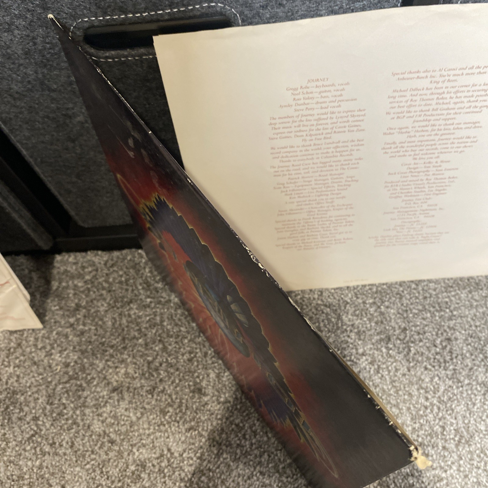 Journey Infinity Vinyl LP Record JC 34912 Original Lyric Inner Sleeve 1978 Rock