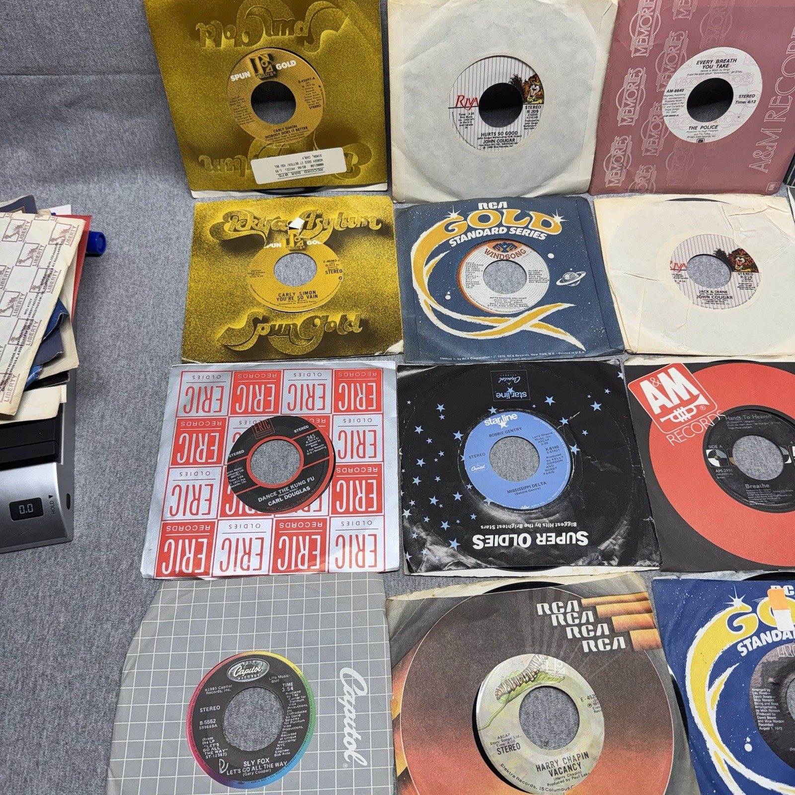 Vintage 45 RPM Record Lot of 86 – 7″ Vinyl Singles Rock Pop 70s 80s Beatles Etc.
