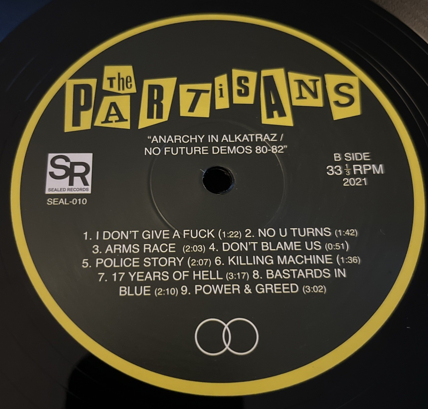 The Partisans – Anarchy in Alcatraz / No Future Demos 80-82 Vinyl LP (SEAL-010)