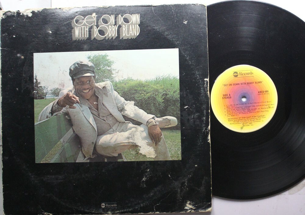 Bobby Bland Lp – Get On Down On Abc – Vg / Vg- (Damage To Top Left Corner; Stain