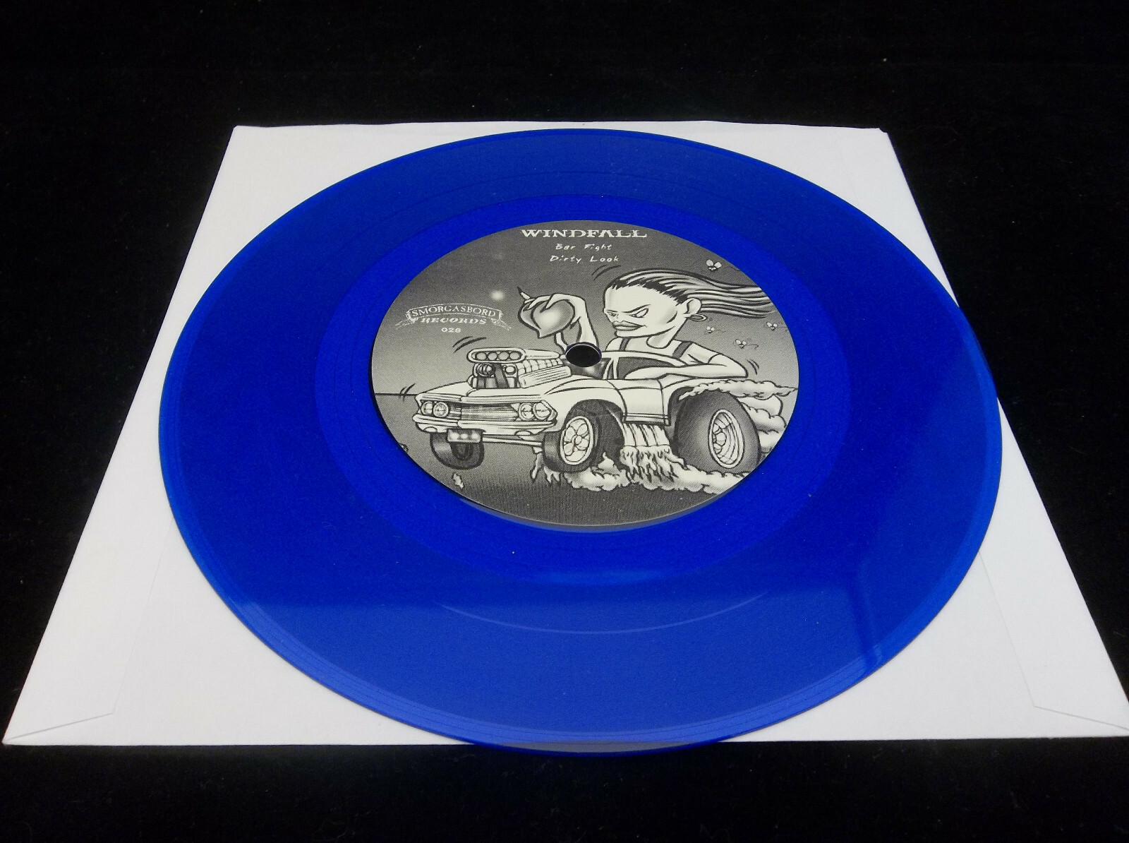 Windfall Psychopunch Split 7″ 2004 Blue Vinyl 78RPM Record Single