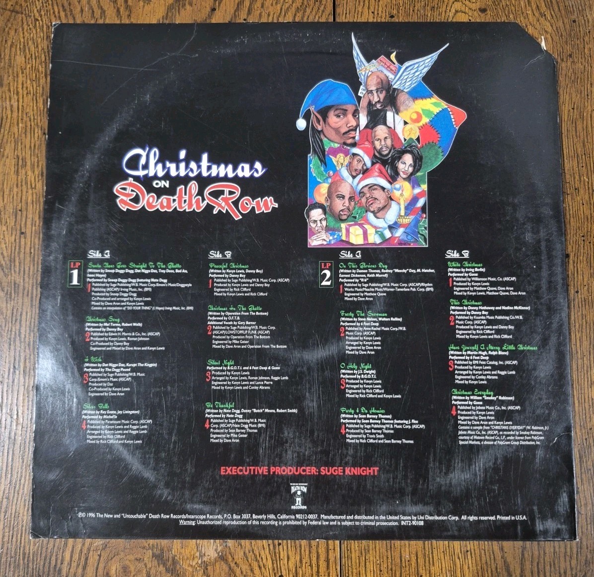 Christmas On Death Row LP Vinyl 1996 OG Snoop Dogg Nate Dogg Pound Record.