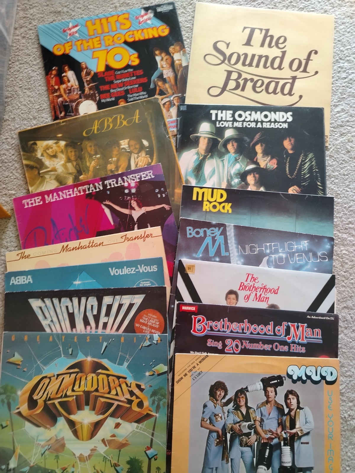 14 X 1970s Vinyl Albums Abba Boney M Bread Bucks Fizz Manhatten