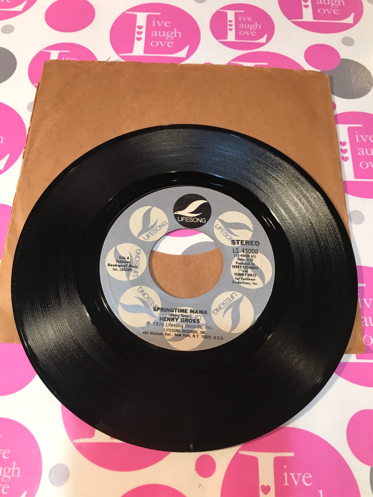 HENRY GROSS – Springtime Mama / Overton Square ~ LIFESONG RECORDS 45RPM