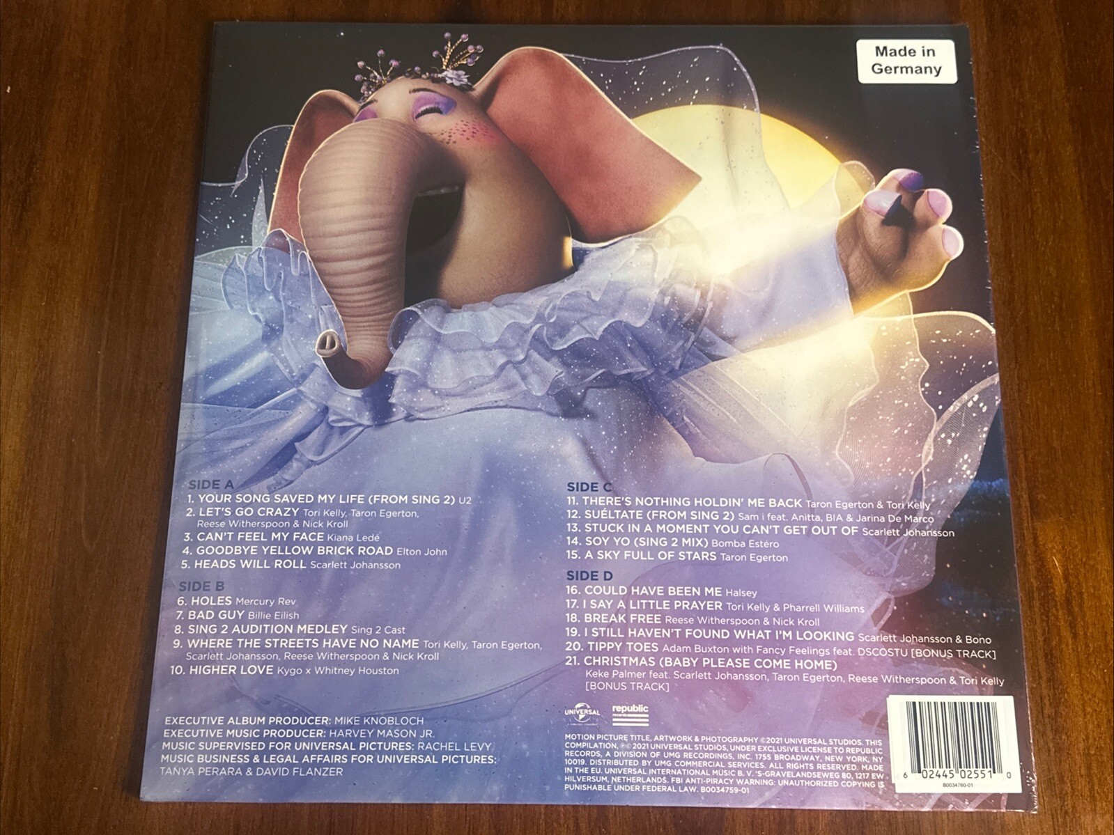 Disney’s Sing 2 Soundtrack Limited Edition Purple Marble Vinyl 2 LP