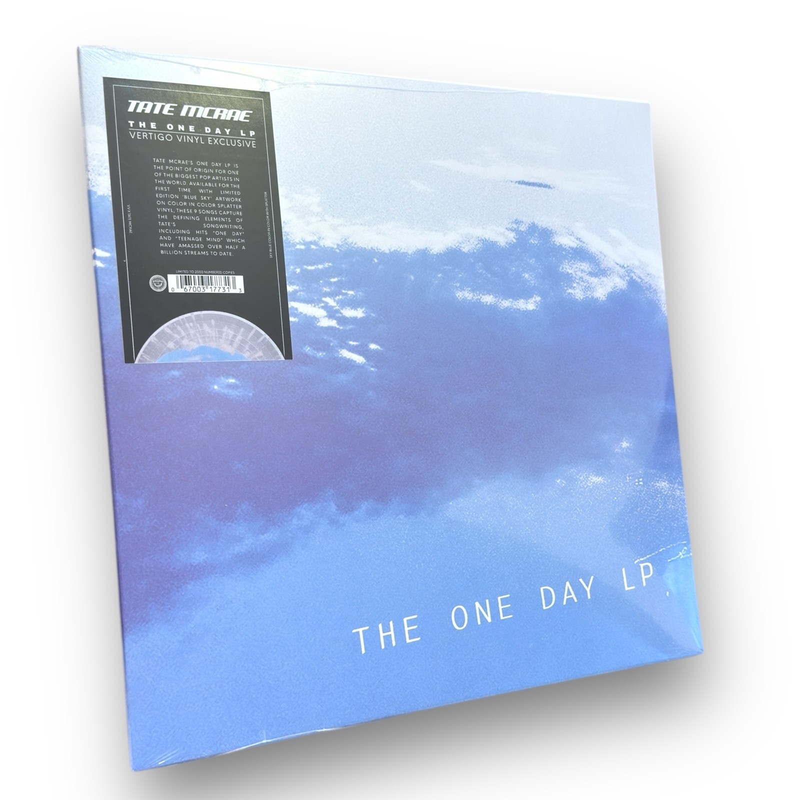 Tate McRae One Day Blue Sky Splatter Vertigo Vinyl Exclusive LE 1480/2000 SEALED