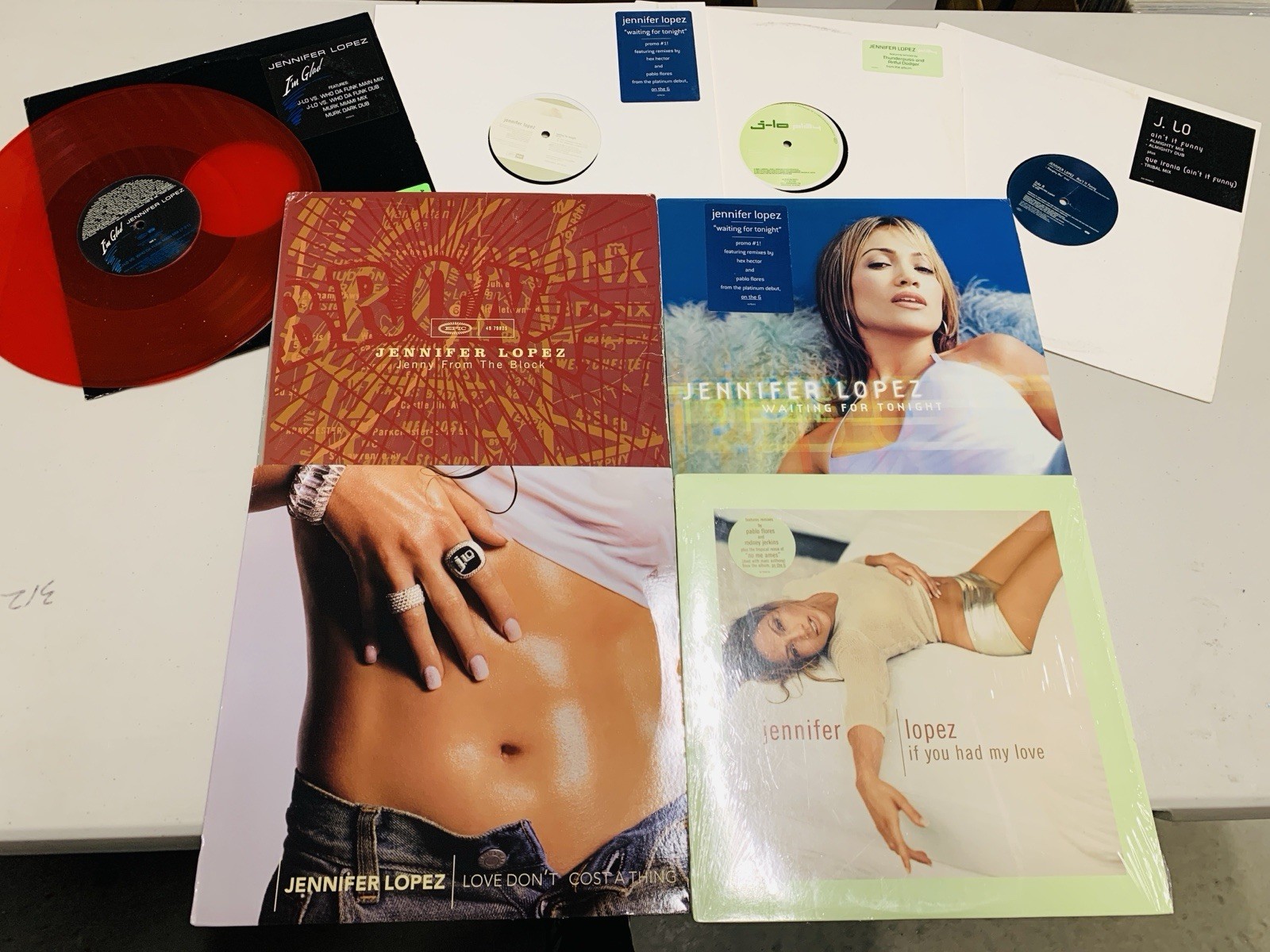 Jennifer Lopez 12″ Single Vinyl Lot of 8 Promo 1990’s-2000’s Maxi Collection Pop