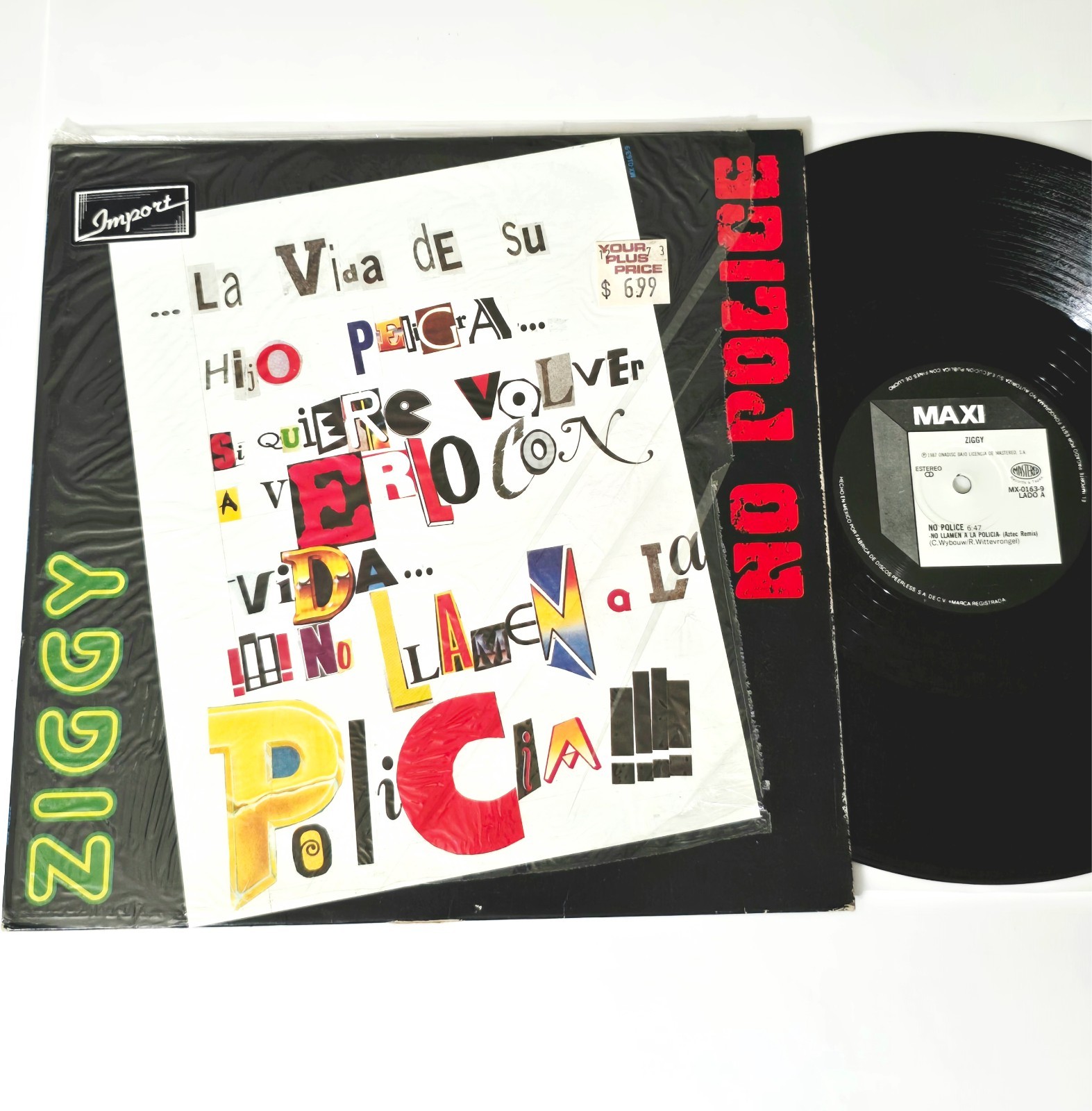 ZIGGY NO POLICE 12″ HI NRG DISCO VINYL RECORDS ELECTRONIC SYNTH POP
