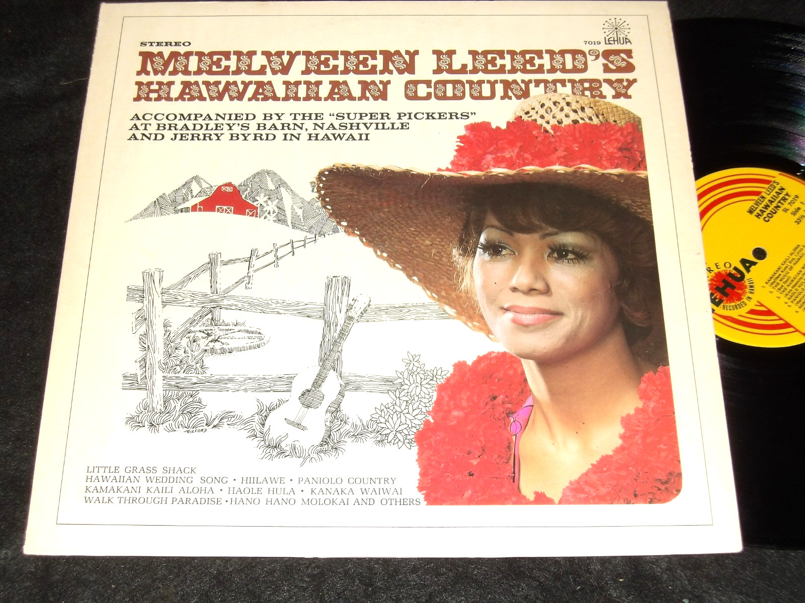 Small Label MELVEEN LEED Hawaiian Country Oddball Lp 1975 BRADLEY’S BARN J Byrd