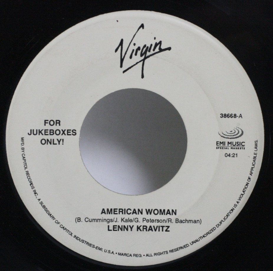 Lenny Kravitz 45 7″ American Woman / Fly Away – Pop 90’s 2000’s Rock Rare