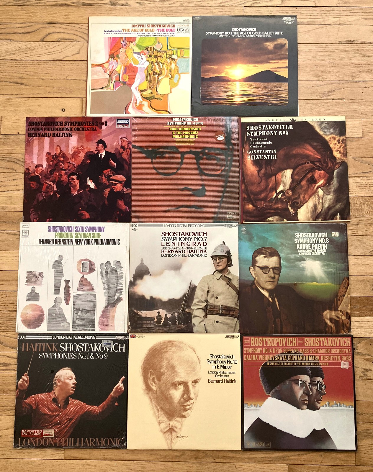 Shostakovich 12 Vinyl LP Record Lot! Symphonies 1 – 10 & 14! NM!