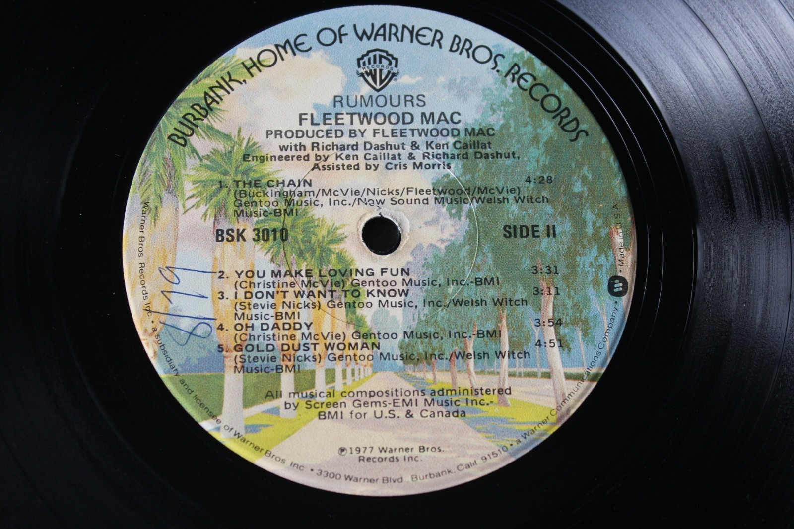 FLEETWOOD MAC – RUMOURS – WB RECORDS – BSK 3010 – DATE 1977 – INCLUDES INSERT