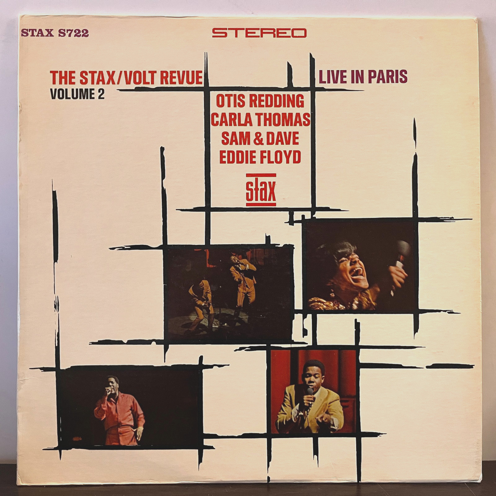 STAX VOLT REVUE – Live In Paris Vol 2 (Otis Sam Dave) – 12″ Vinyl Record LP – VG