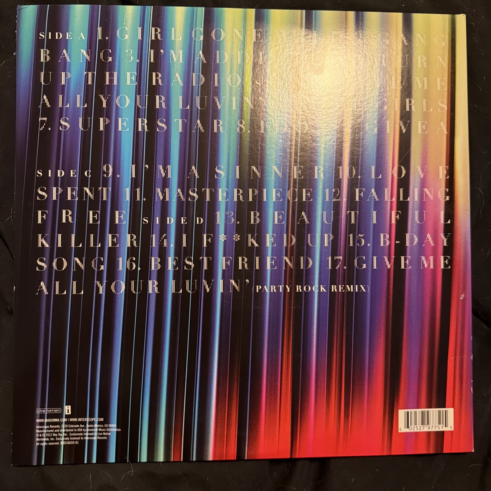MDNA [Double LP] [Bonus Tracks] by Madonna (Vinyl, Apr-2012, 2 Discs, Interscope