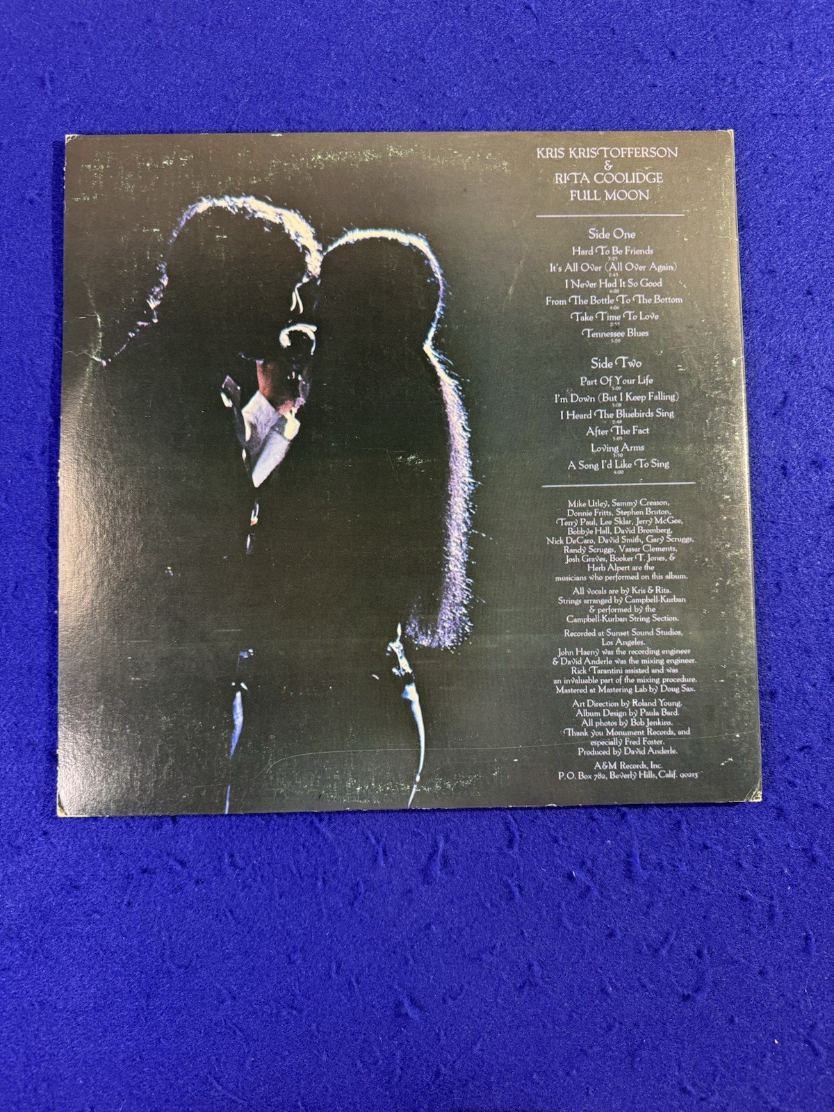 Kris & Rita ‎– Full Moon Vinyl, LP 1973 A&M Records ‎– SP-4403 VG+