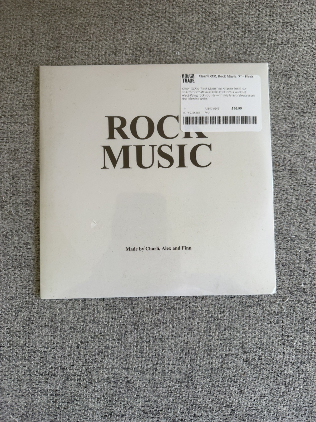 Charli XCX Rock Music 7” Vinyl Record Single In Hand – fast posting