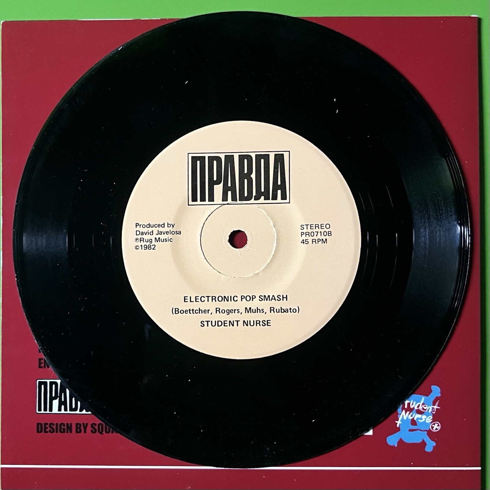 Student Nurse ‎– Recht Op Staan / Electronic Pop Smash 7” Vinyl Synth New Wave x