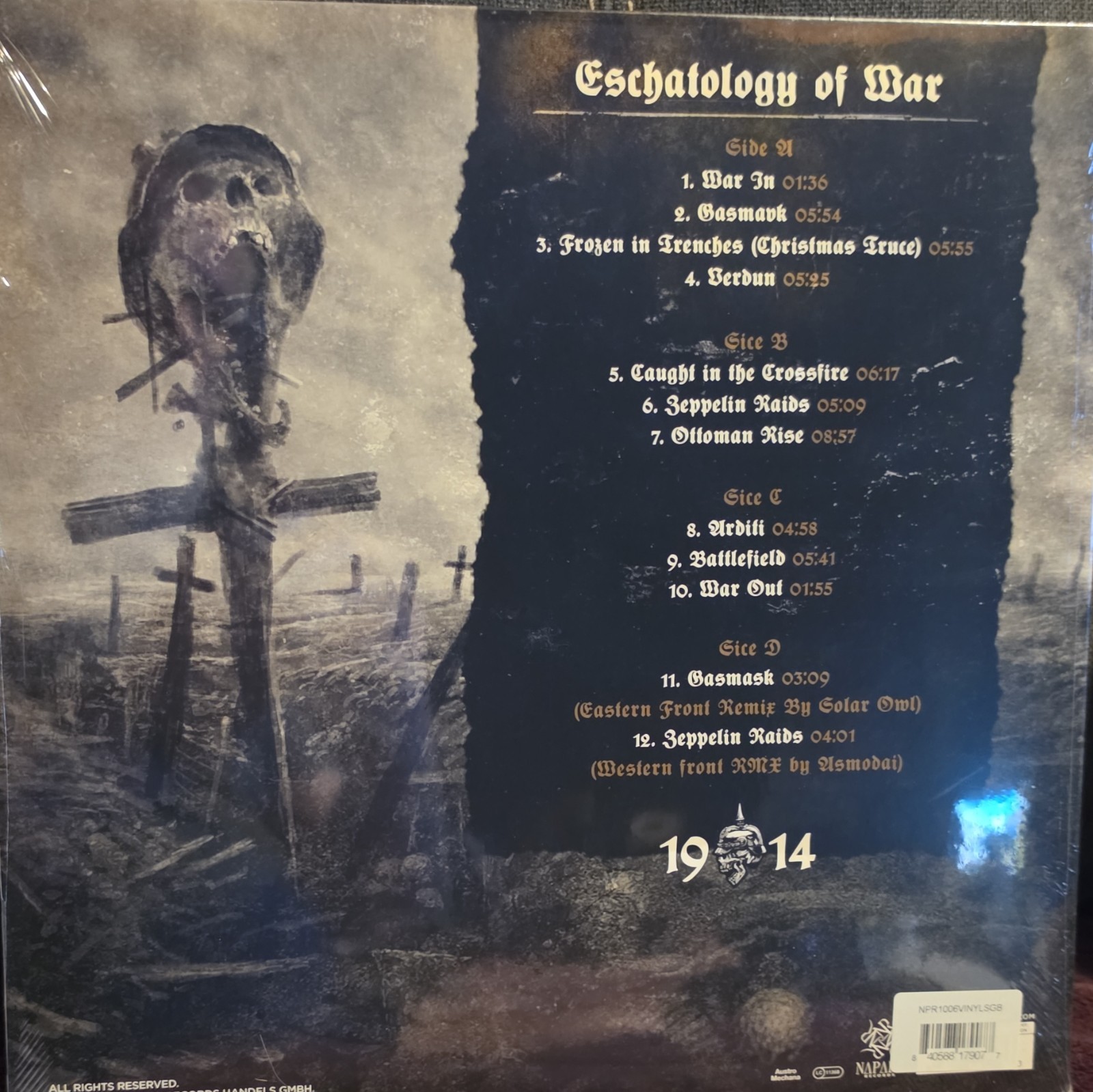 1914 Eschatology of War Splatter Vinyl LP Napalm Records NPR1006VINYLSGB