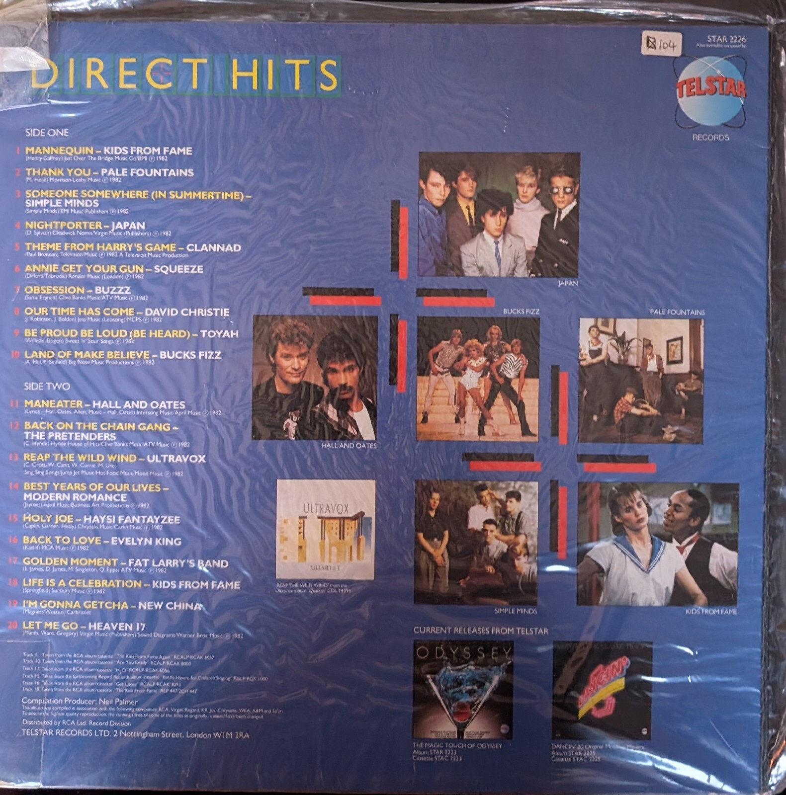 Various Direct Hits 20 Fantastic Hits Vinyl Record VG+/VG STAR2226 1982 1st Pres