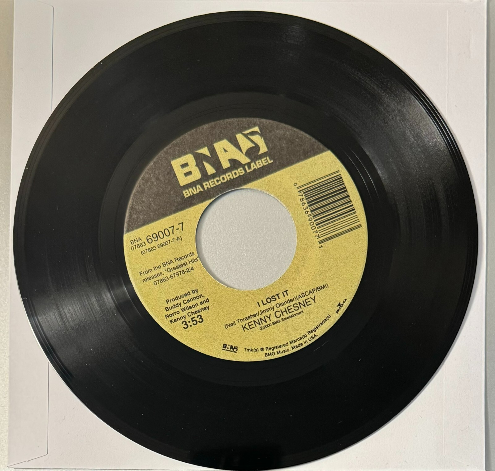 Kenny Chesney – I Lost It / The Tin Man (Vinyl, 7″, 45 RPM, Single)