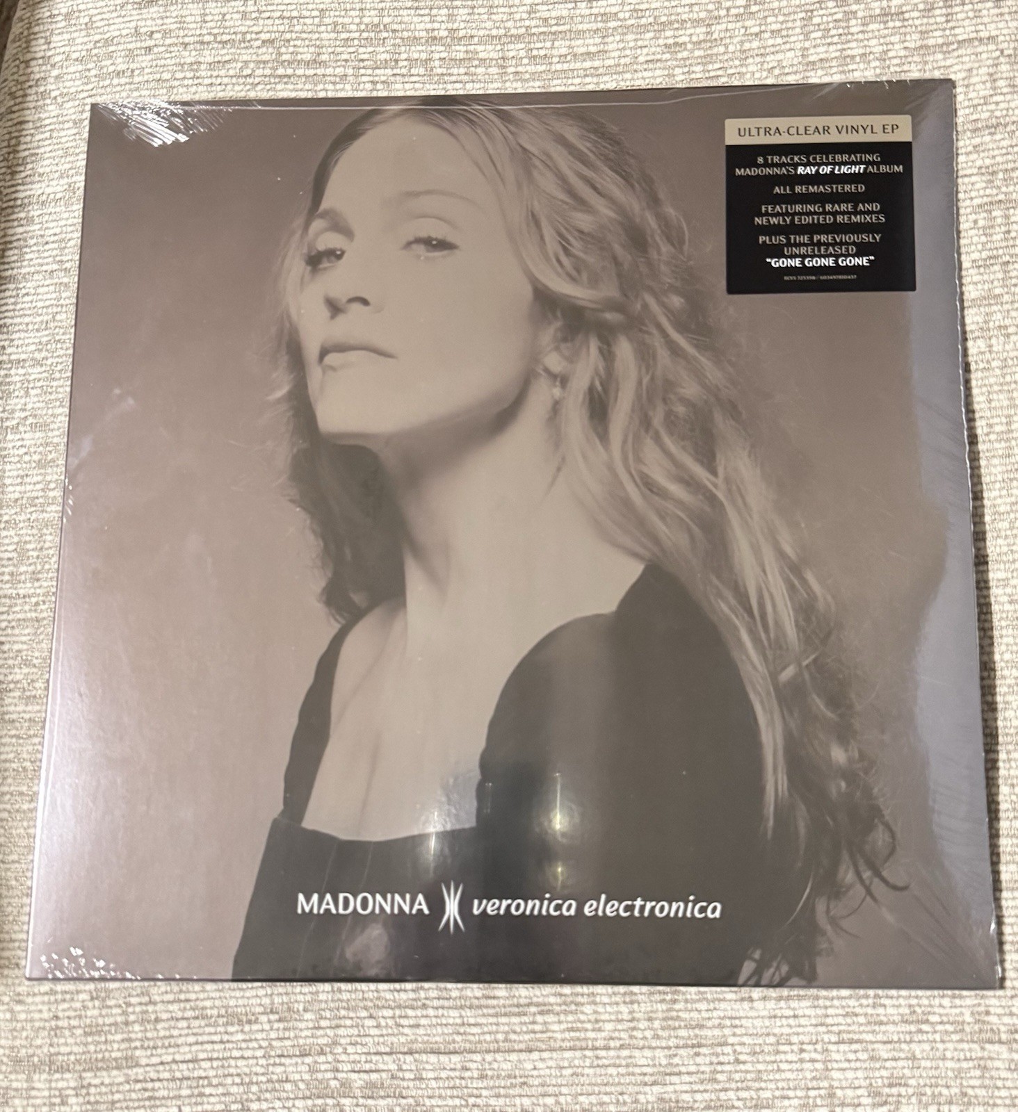 MADONNA Veronica Electronica LP CLEAR Vinyl Foil Sleeve NEW SEALED