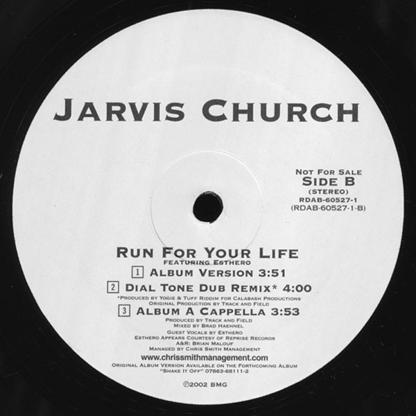 Jarvis Church Featuring Elephant Man + Esthero, Run For Your Life (Remix), (12″,