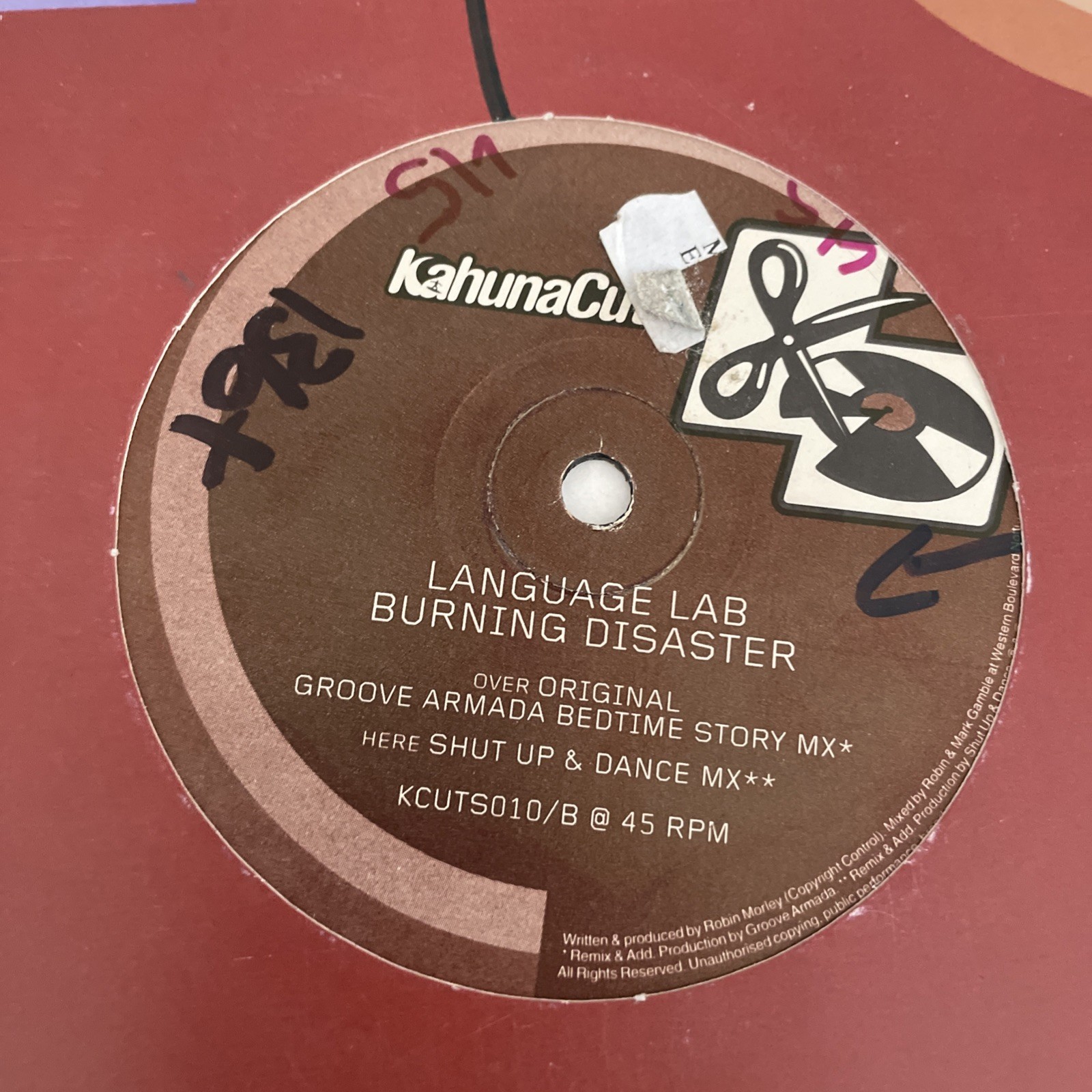 Language Lab Burning Disaster Groove Armada Club Vinyl Record House 90s Alt
