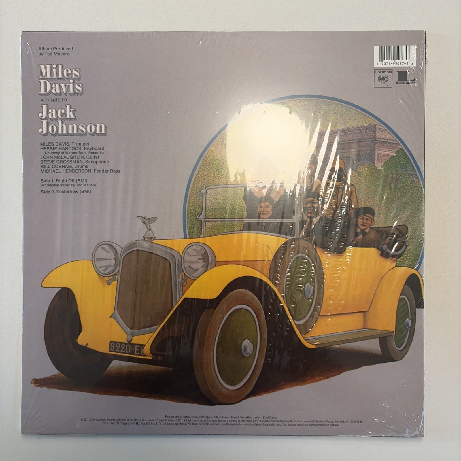 Miles Davis – A Tribute to Jack Johnson LP 2020 Columbia Legacy EX/EX in Shrink
