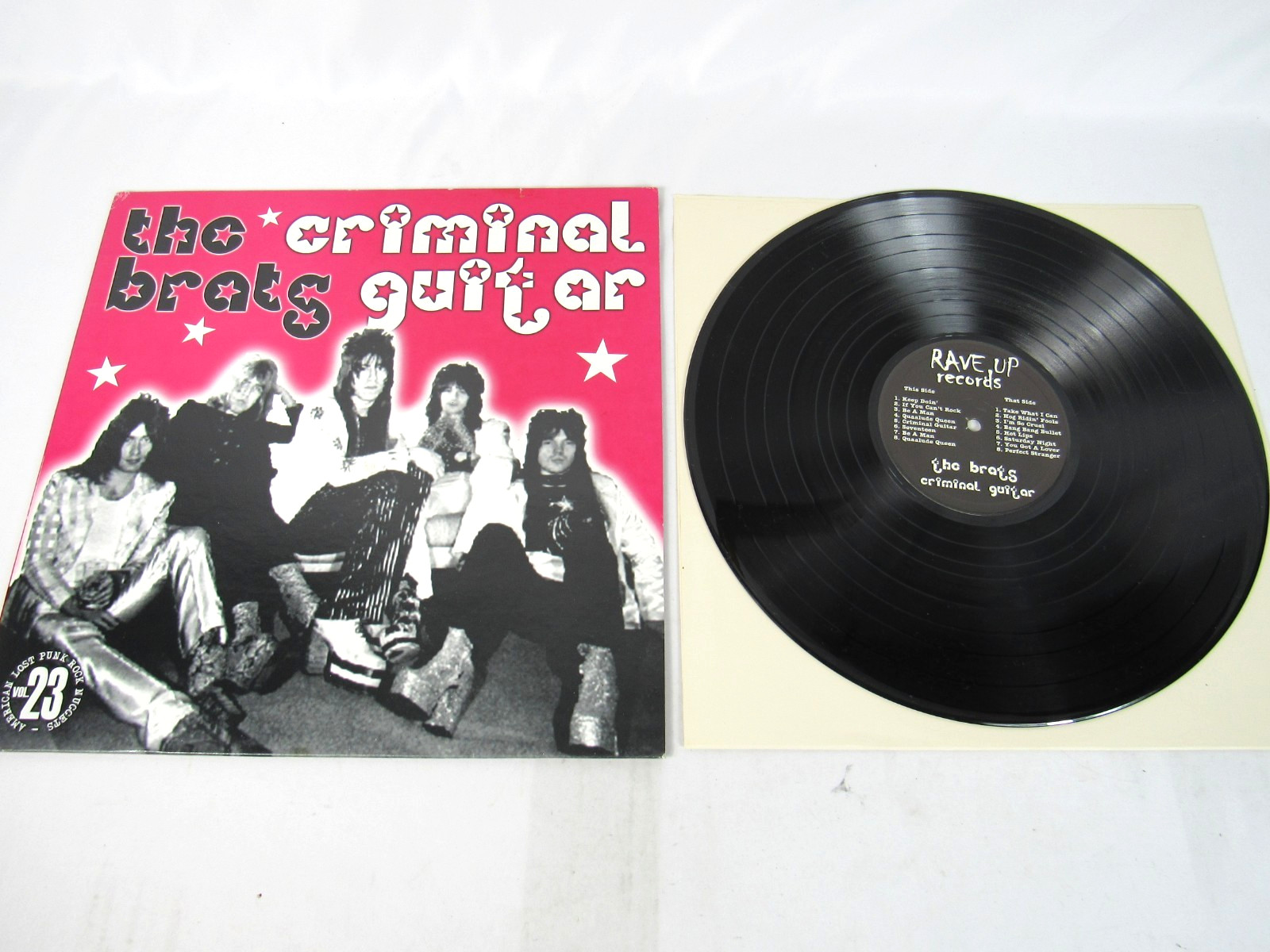 The Brats – Criminal Guitar 2002 Glam Punk 12″ Vinyl LP ( RUR 023 )
