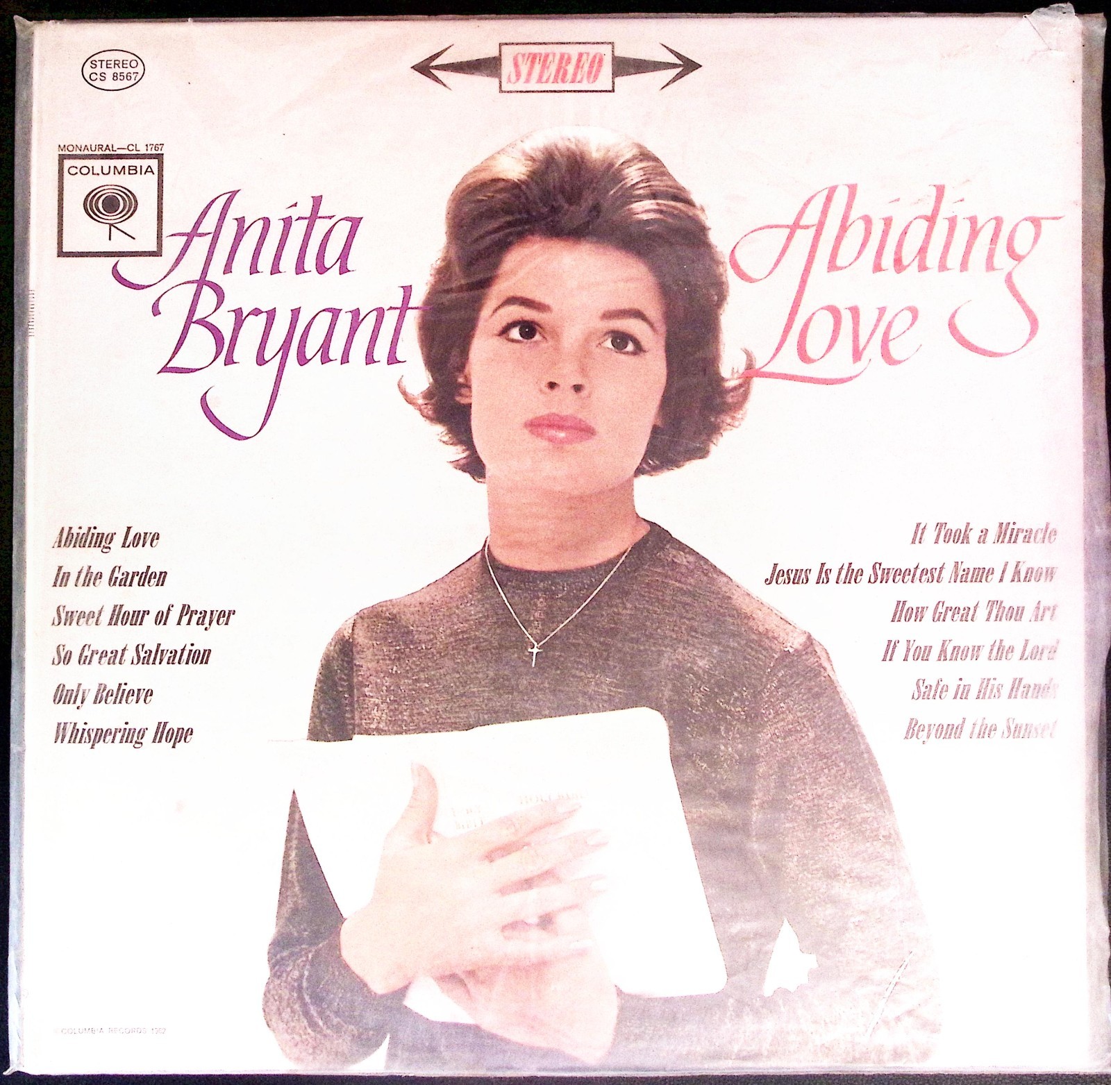 ANITA BRYANT ABIDING LOVE COLUMBIA RECORDS VINYL LP 224-70