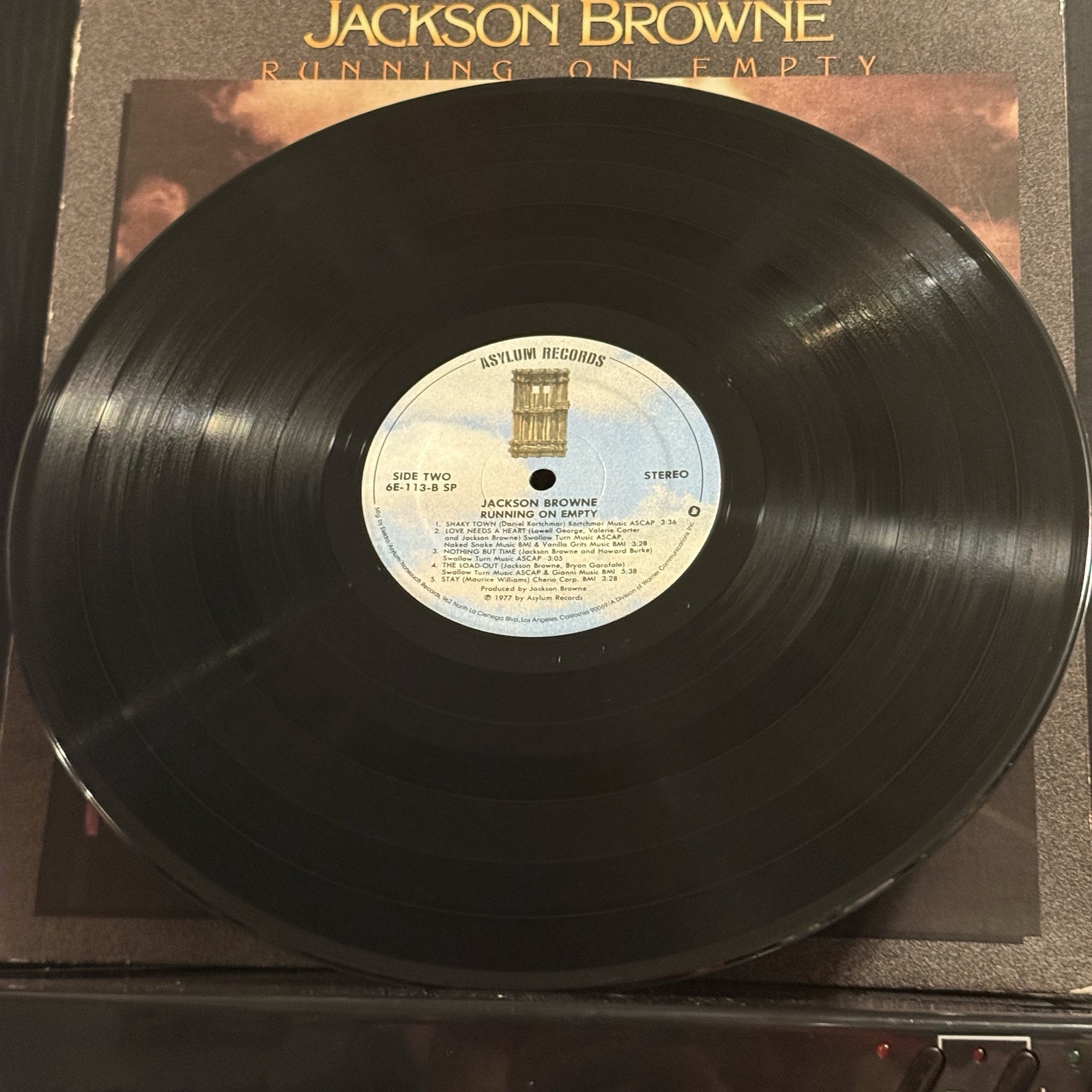 JACKSON BROWNE Running on Empty 1977 Asylum 1st Press 6E-113 Booklet NM/EX Stay