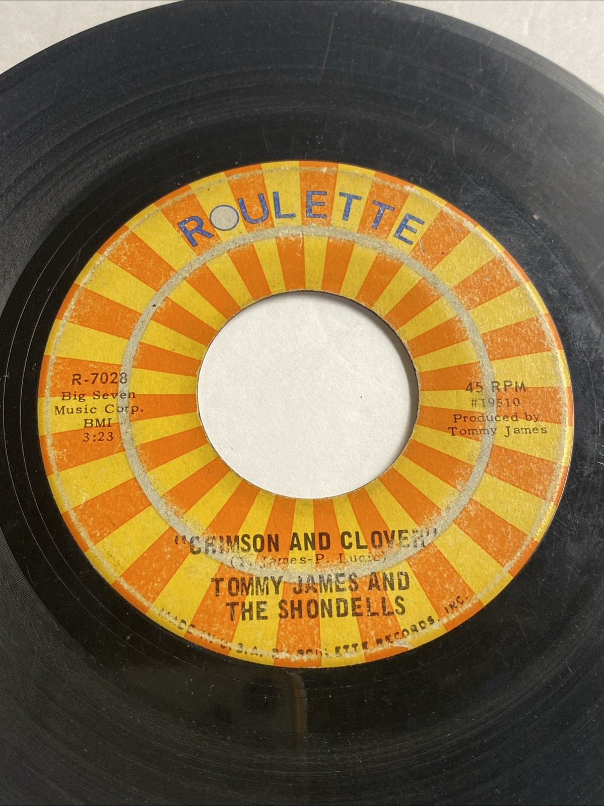 Tommy James and the Shondells Crimson and Clover/Some Kind of Love 45RPM