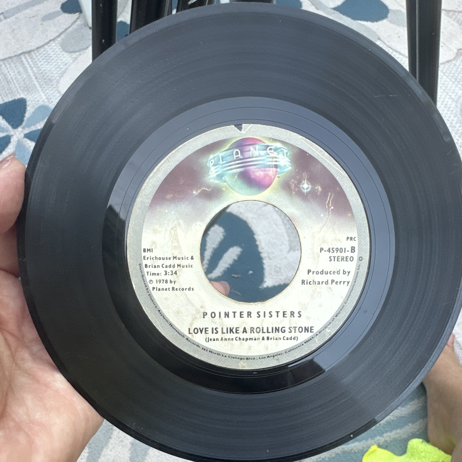 Pointer Sisters Fire / Love Is Like A Rolling Stone 7″ 45 Planet P-45901