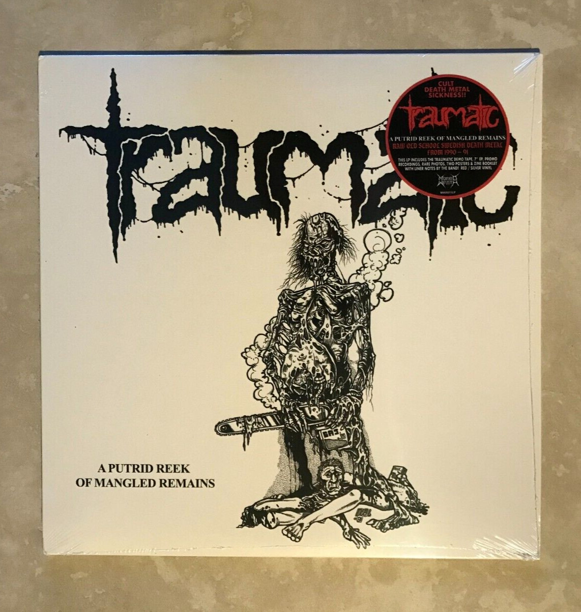 Traumatic A Putrid Reek of Mangled Remains Lp Red Silver Vinyl Swedish Metal