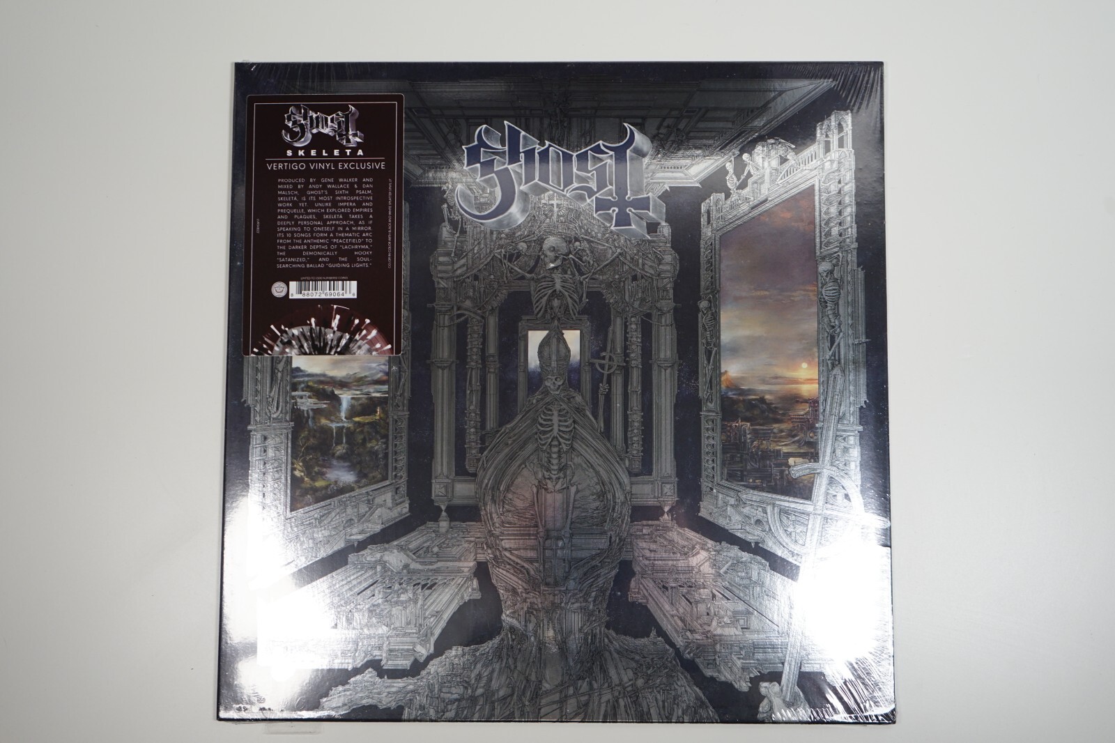 GHOST “Skeleta” /1500 Black/White Splatter – Hand #’d Vertigo Vinyl IN HAND