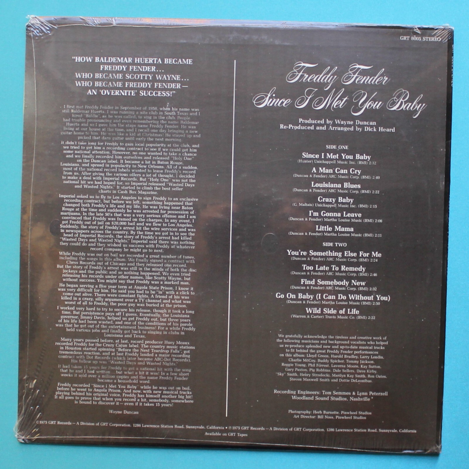 Freddy Fender-Since I Met You Baby-1975 Country New Factory Sealed