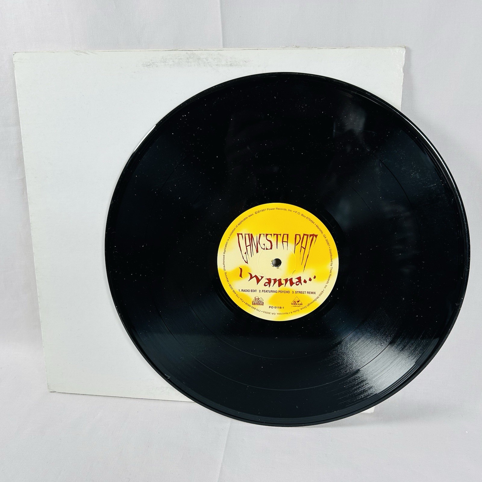 GANGSTA PAT I Wanna 1997 Vinyl LP Radio Psycho Street Remix RARE Promo VIDEO