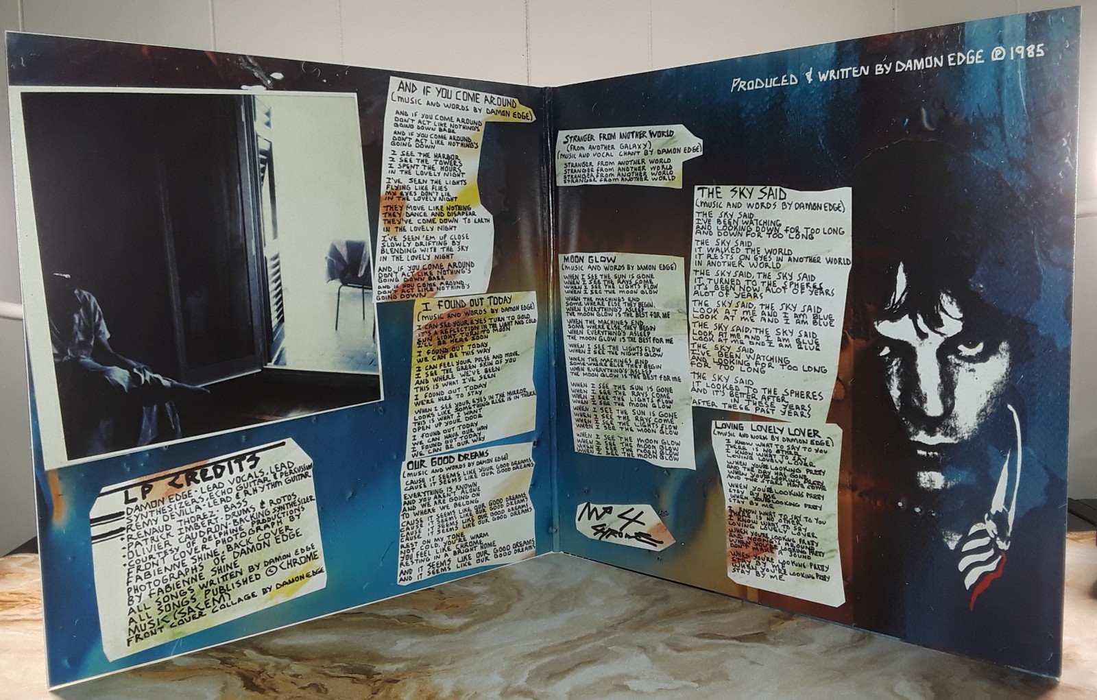 CHROME ANOTHER WORLD BLUE/BLACK SPLATTER VINYL GATEFOLD 2022 EX/NM-