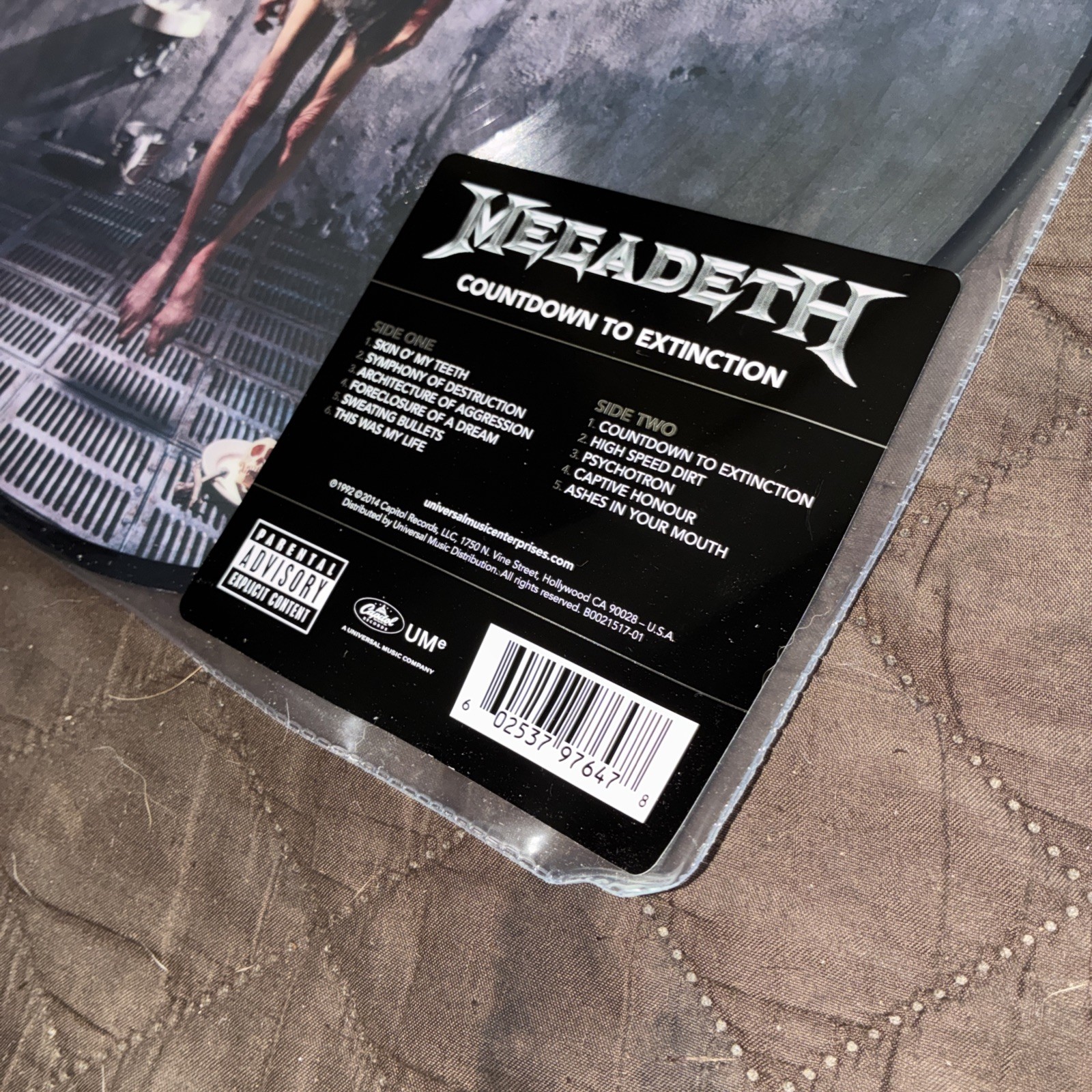 Countdown to Extinction by Megadeth (Record, 2014) Sealed New Picture Disc