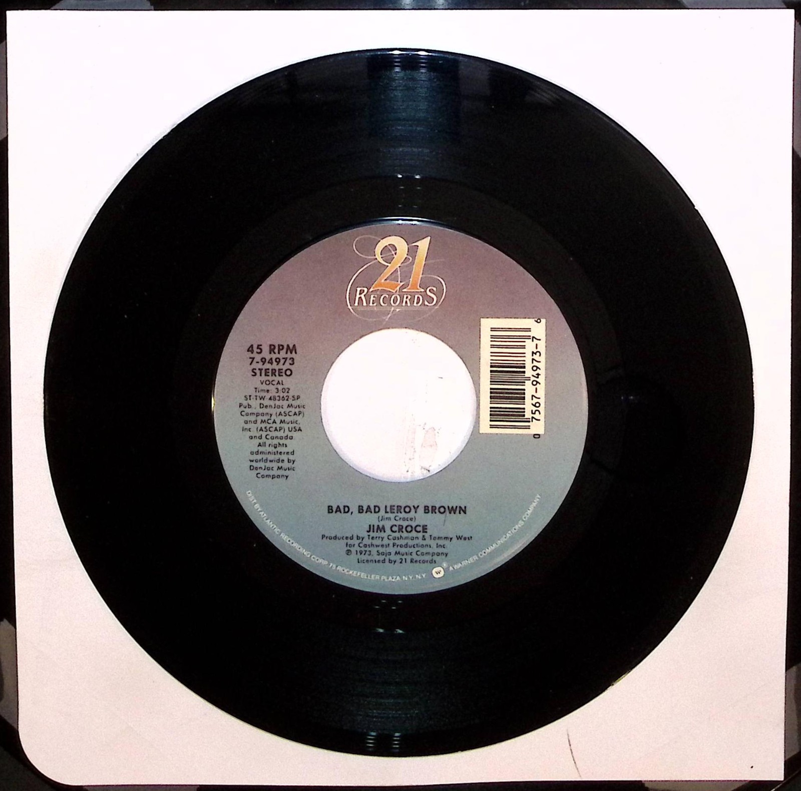Jim Croce 45 “Bad Bad Leroy Brown . Operator” NM EX P1